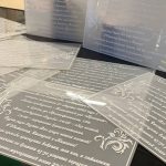 УФ фотодрук білим кольором на полістиролі