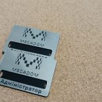 Растровая гравировка на двухслойном ABS пластике