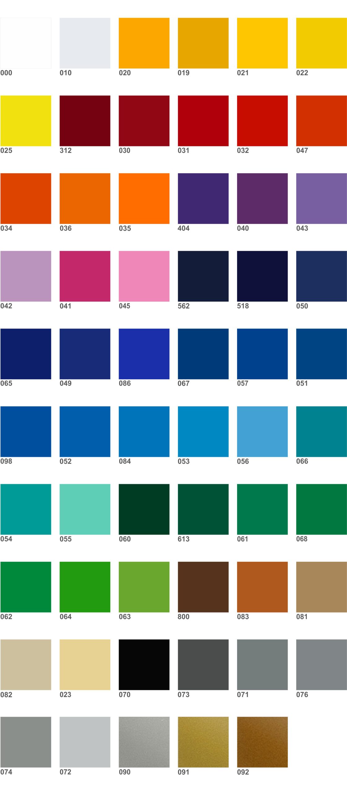 Каталог кольорів ORACAL 641 серії