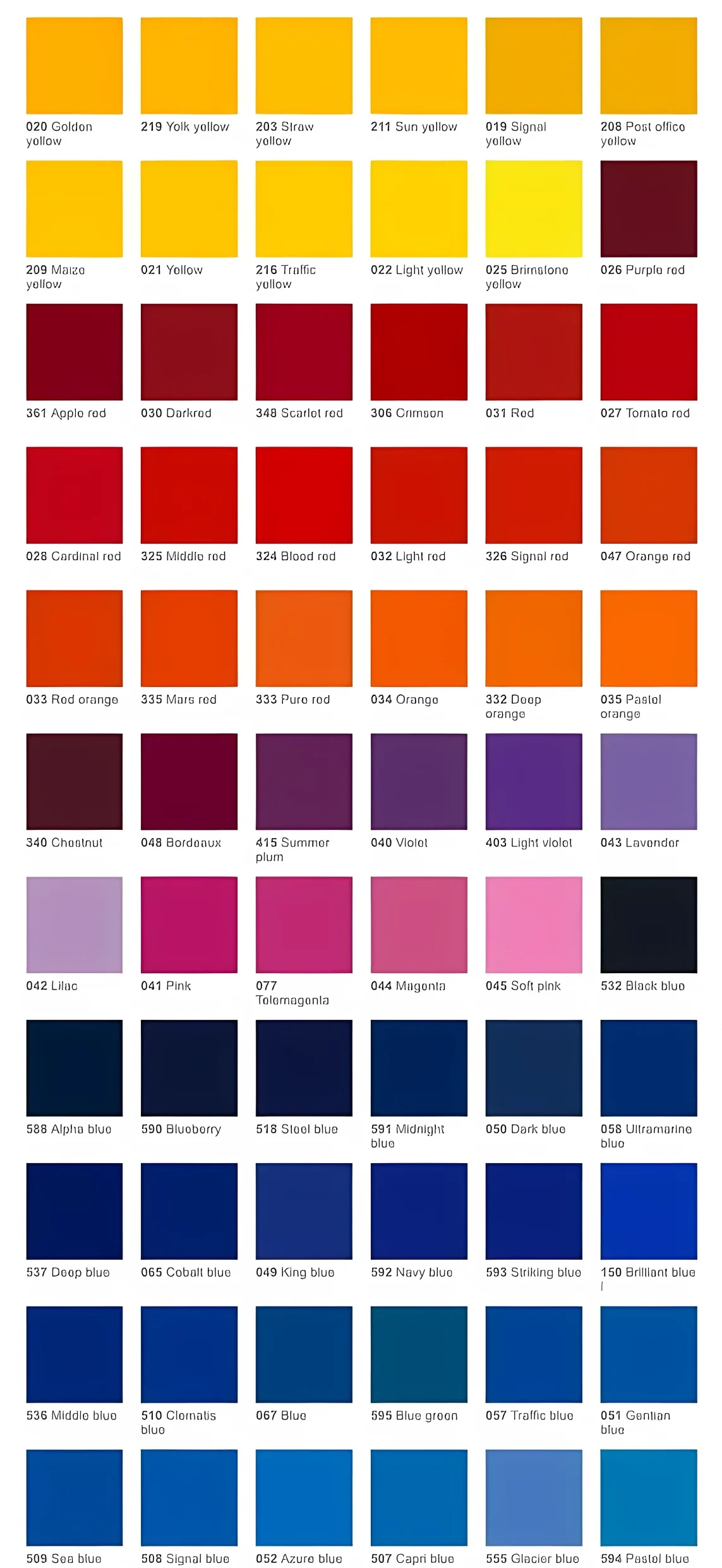 Каталог кольорів ORACAL 751С серії